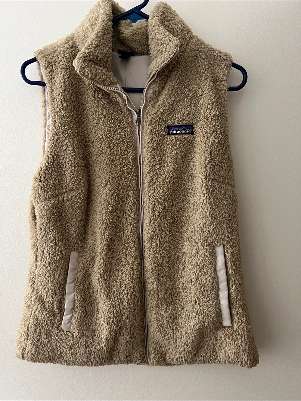 Patagonia Neutral Tan Sherpa Zip Vest